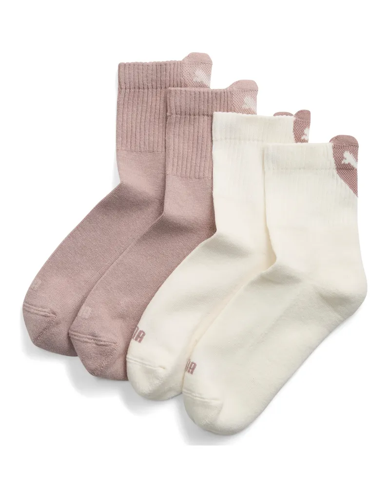 Puma Heart Kurze Crew-Socken 2er-Pack Damen, Accessoires Beige