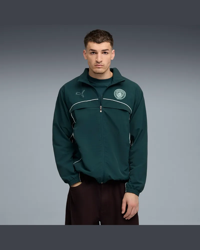 Puma Manchester City FtblStatement Cellerator Jacke Herren, Kleidung, Grün Grün