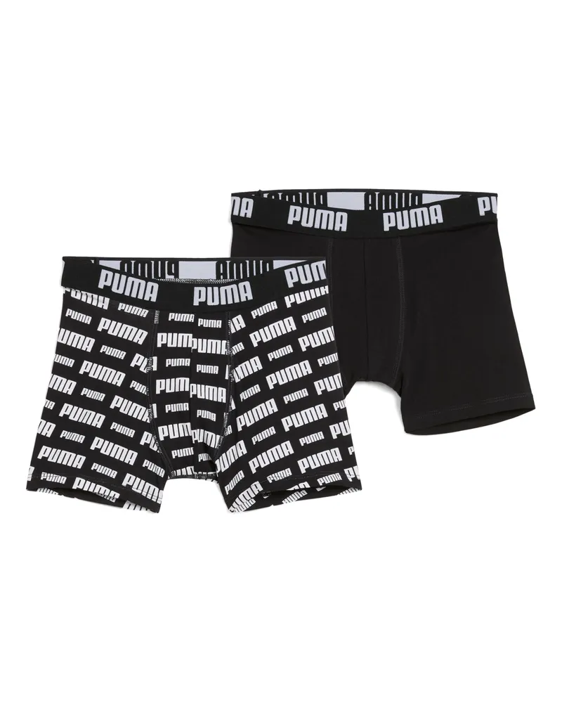 Puma Everyday Logo Boxershorts Teenager (2er-Pack), Kleidung, Schwarz Schwarz