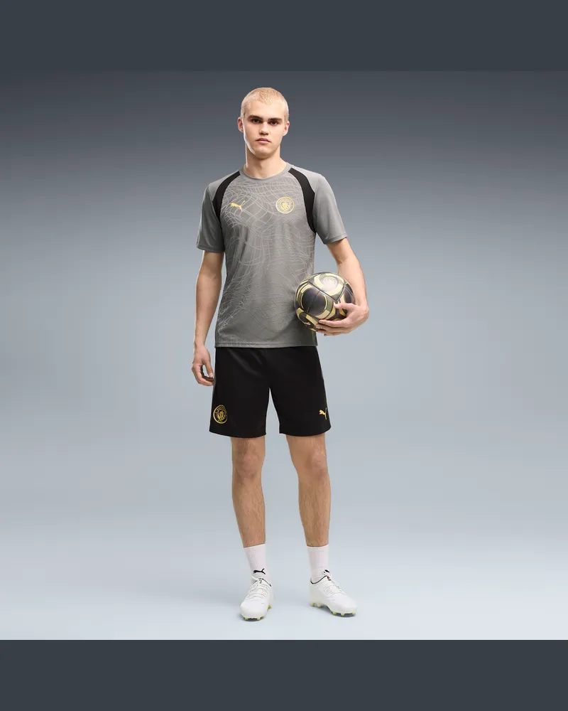 Puma Manchester City Slim Trainingsshorts Herren, Kleidung, Schwarz Schwarz