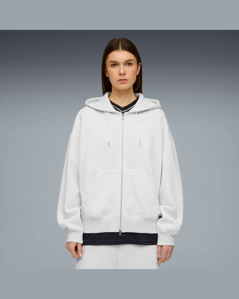 Puma Essentials Oversized Fleece Kapuzenjacke Damen, Kleidung, WeiÃŸ Weiãÿ