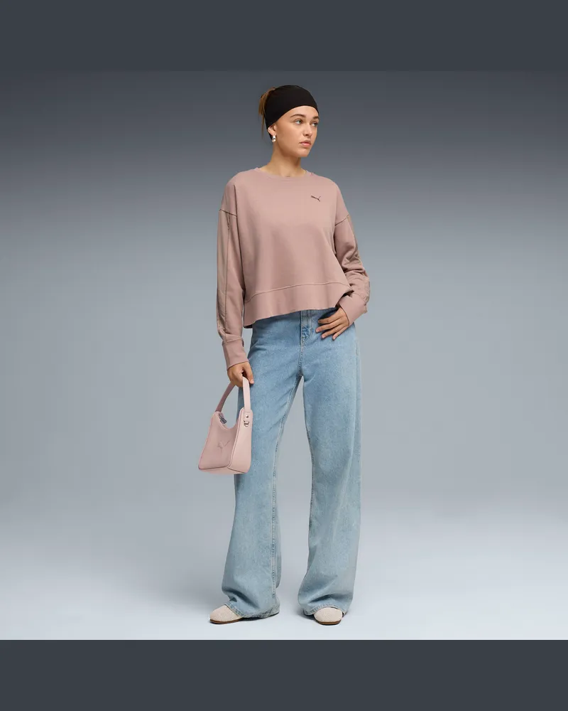 Puma HER Relaxed Sweatshirt Damen, Kleidung Beige