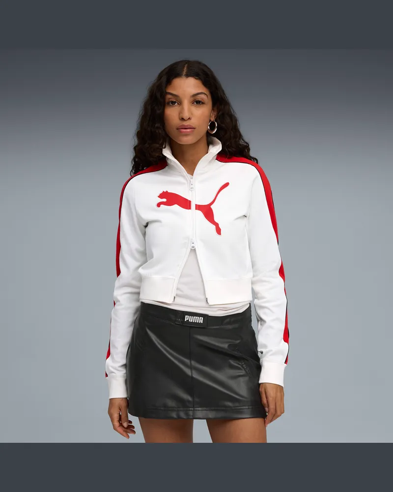 Puma FUTURE..ARCHIVE T7 Slim Cropped Trainingsjacke Damen, Kleidung, Weiß Weiß