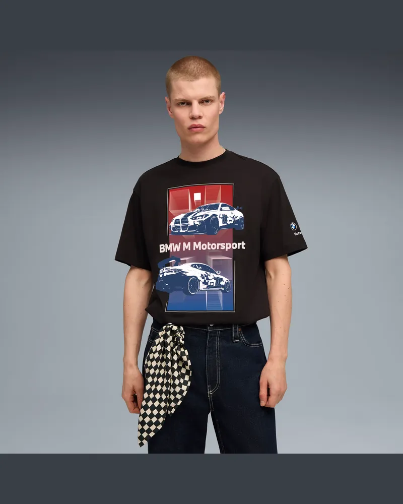 Puma BMW Motorsport Block T-Shirt Herren, Kleidung, Schwarz Schwarz
