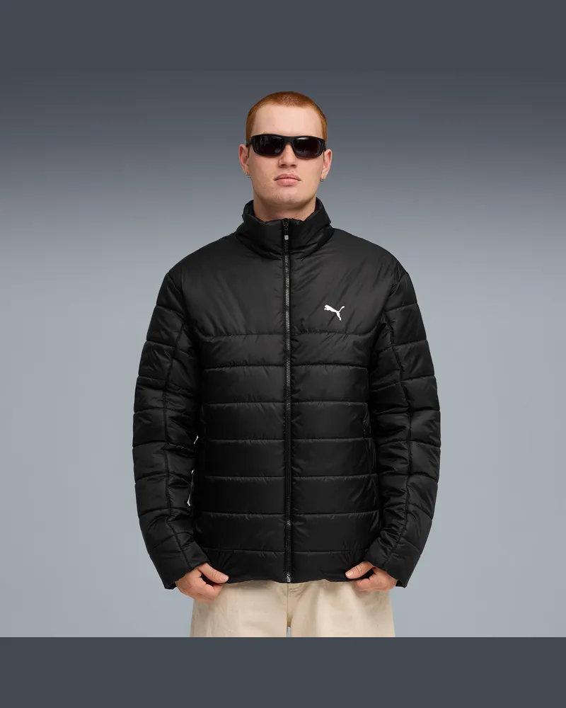 Puma Essentials Wattierte Jacke Herren, Kleidung, Schwarz Schwarz