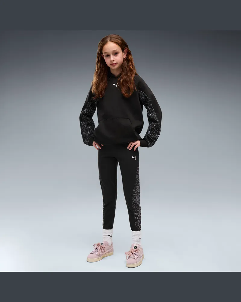 Puma Sport Animal 7/8-Leggings Teenager, Kleidung, Schwarz Schwarz