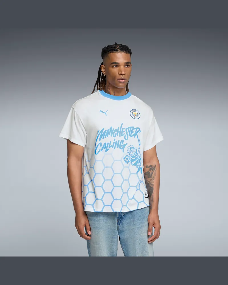 Puma HOOPS x MANCHESTER CITY Basketballshirt Herren, Kleidung, Weiß Weiß