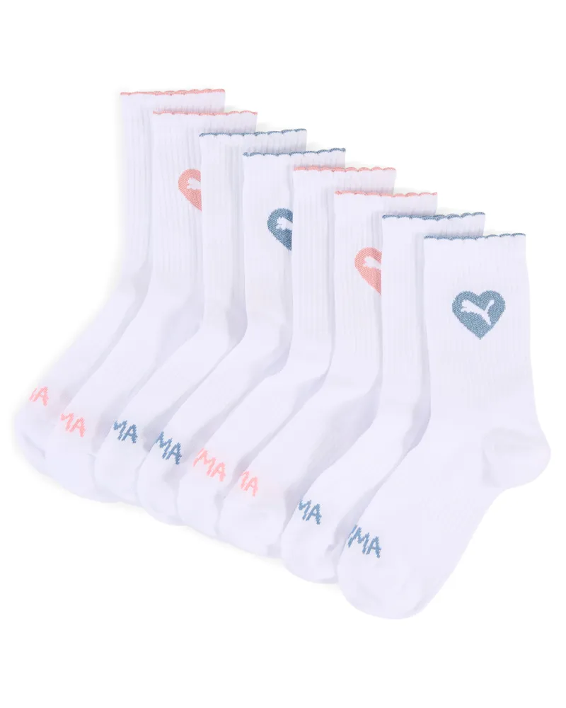 Puma Crew Socken MÃ¤dchen (4er-Pack), Accessoires, WeiÃŸ Weiãÿ