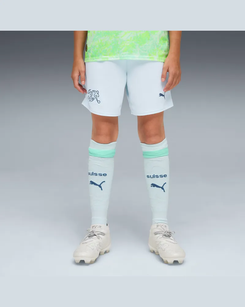Puma Schweiz 2026 Shorts Teenager, Kleidung, Blau Blau