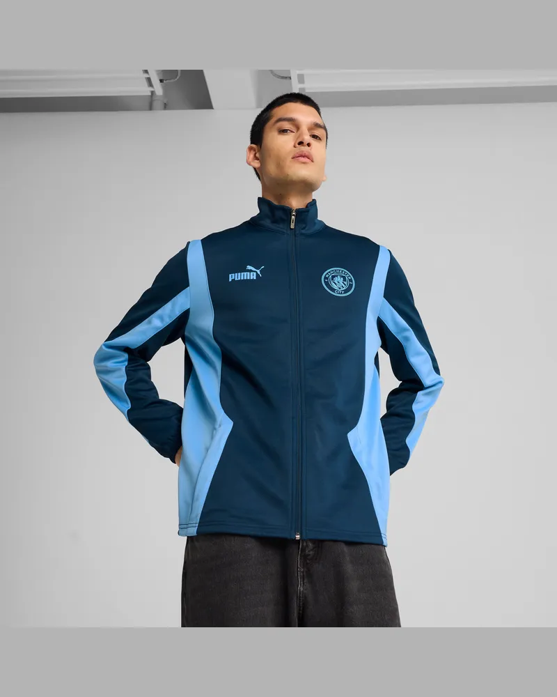 Puma Manchester City ftblNRGY+ Jacke Herren, Kleidung, Blau Blau