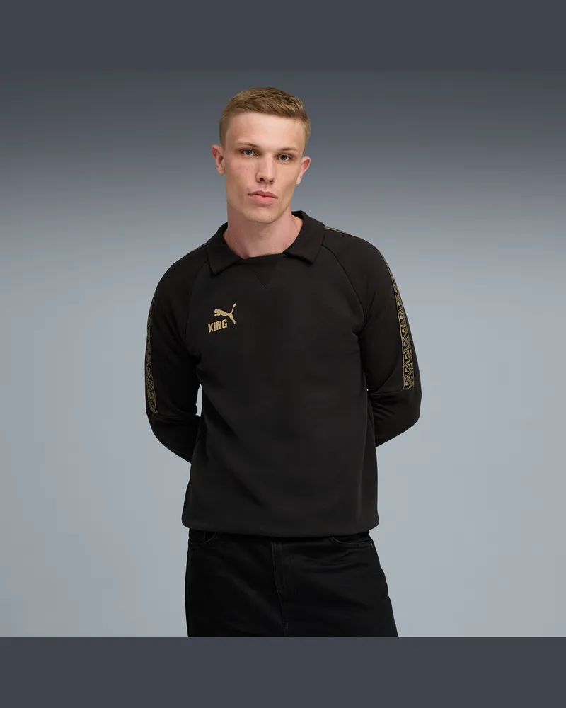 Puma KING Drill Fußballoberteil Herren, Kleidung, Schwarz Schwarz