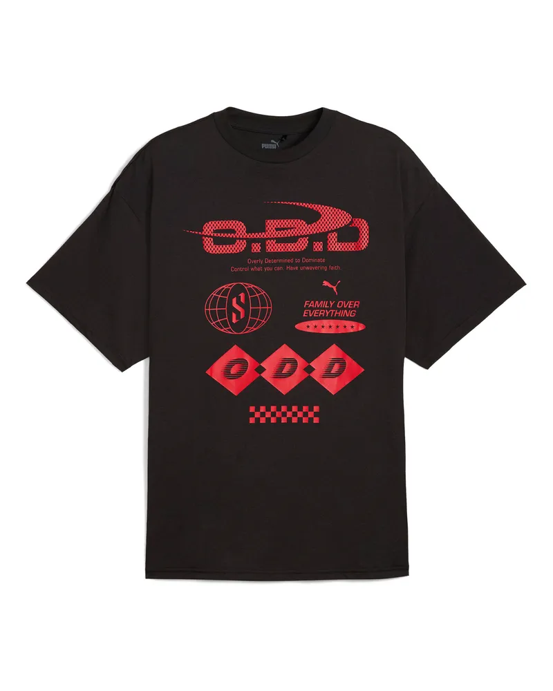 Puma Scoots Trail Blazing Basketball-T-Shirt Herren, Kleidung, Schwarz Schwarz