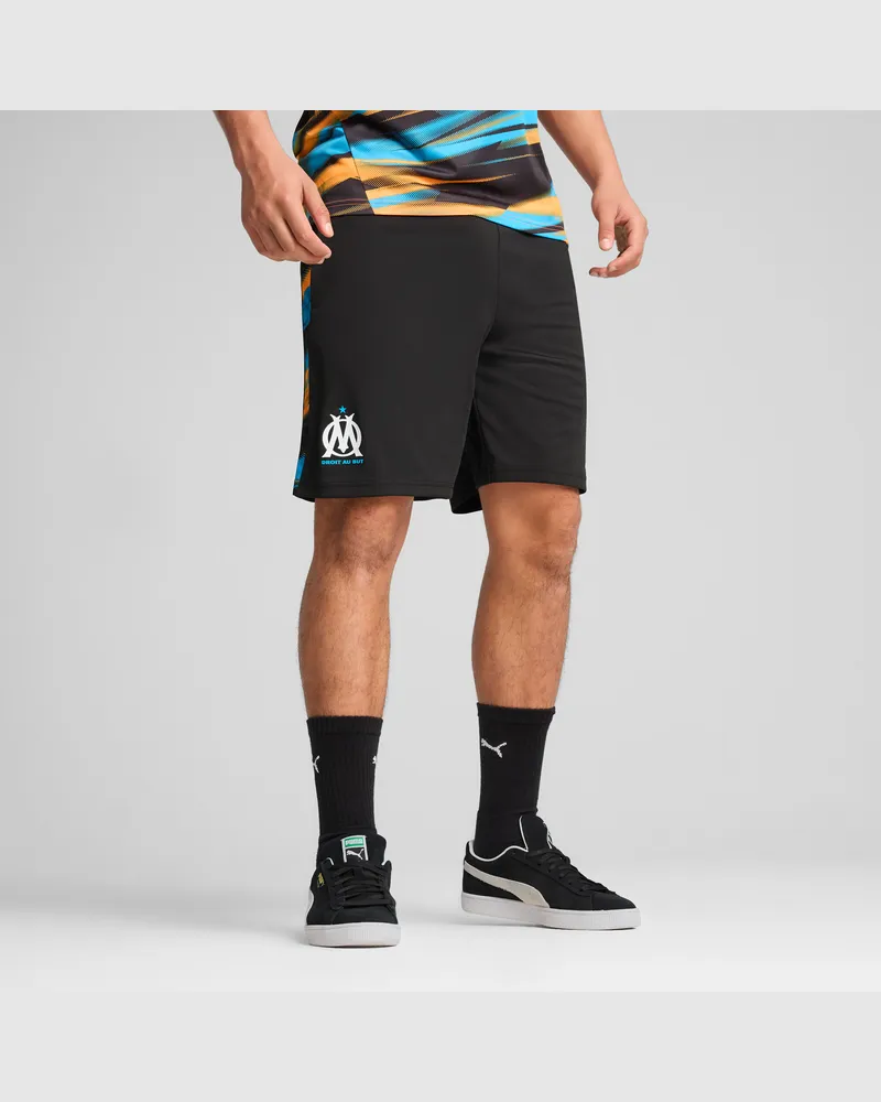 Puma Olympique de Marseille Faster Shorts Herren, Kleidung, Schwarz Schwarz
