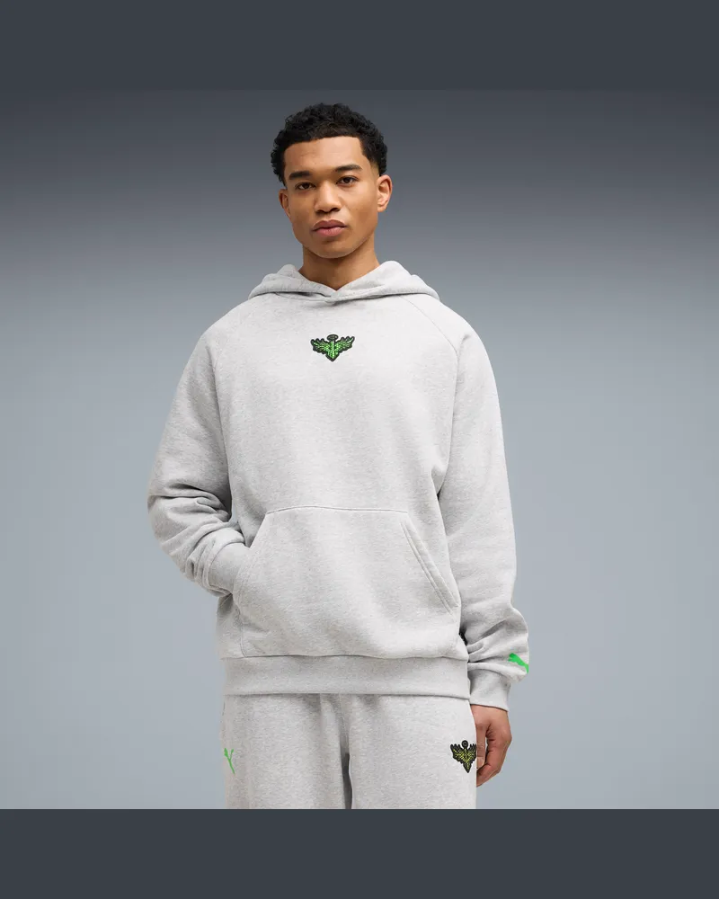 Puma Melo Alwayz On 1 Basketballhoodie Herren, Kleidung, Grau Grau