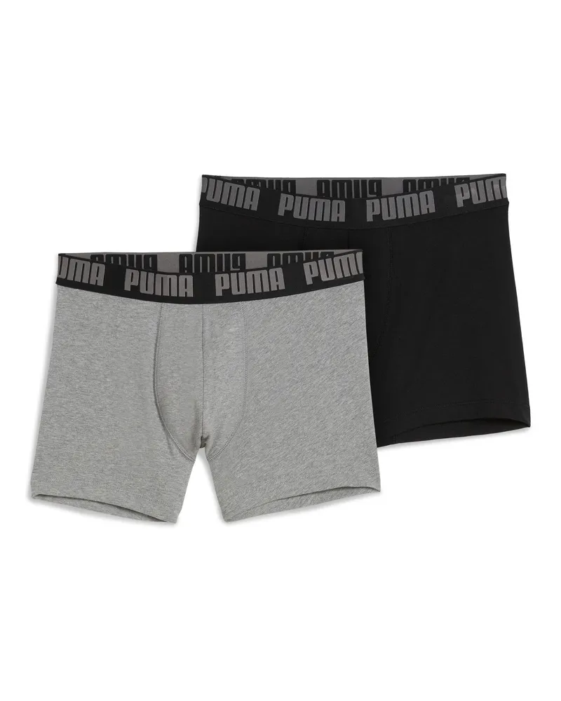 Puma Boxershorts Herren (2er-Pack), Kleidung, Grau Grau