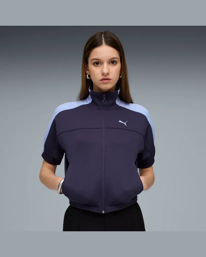 Puma T7 Full Zip Trainingsjacke Damen, Kleidung, Lila Lila