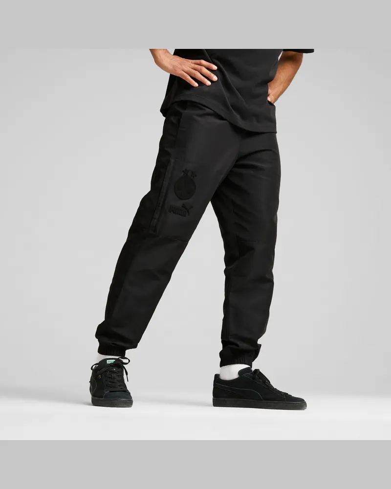 Puma Borussia Dortmund ftblMONOCHROME Hose Herren, Kleidung, Schwarz Schwarz