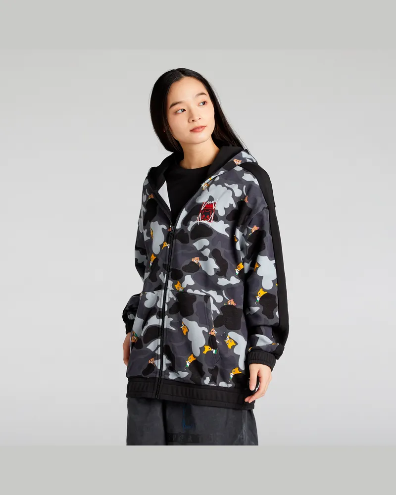 Puma NEKOSAN x HOOPS DYLAN Graphic Hoodie mit Reißverschluss Unisex, Kleidung, Schwarz Schwarz