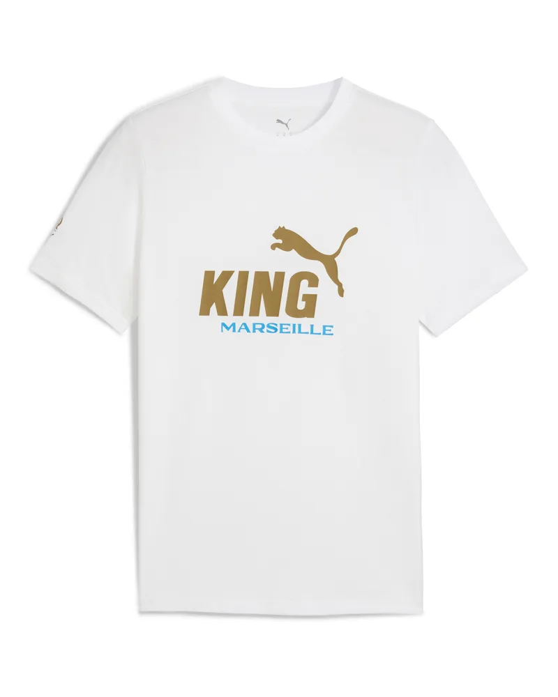 Puma Olympique de Marseille KING Logo T-Shirt Herren, Accessoires, Weiß Weiß