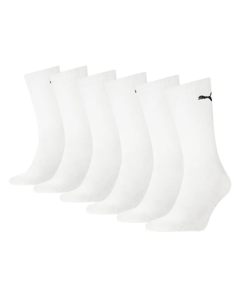 Puma Crew-Socken (6er-Pack), Kleidung, WeiÃŸ Weiãÿ