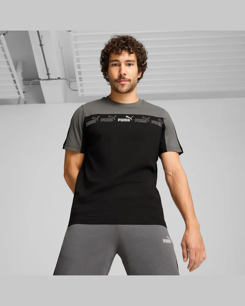 Puma Around The Block T-Shirt Herren, Kleidung, Grau Grau