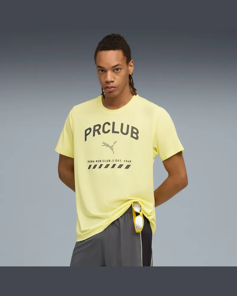 Puma RUN CLUB Graphic Mesh T-Shirt Herren, Kleidung, Gelb Gelb