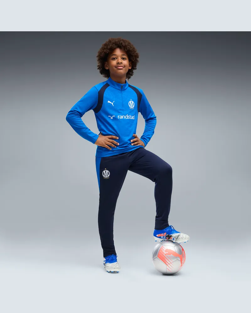 Puma Olympique de Marseille Trainingshose Teenager, Kleidung, Blau Blau