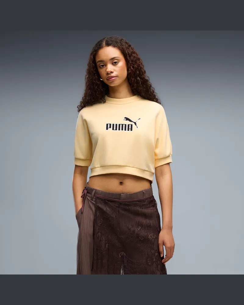 Puma Essentials Elevated No. 1 Logo Relaxed Sweatshirt Damen, Kleidung, Gelb Gelb