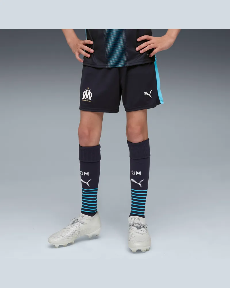 Puma Olympique de Marseille 25/26 Shorts Teenager, Kleidung, Blau Blau