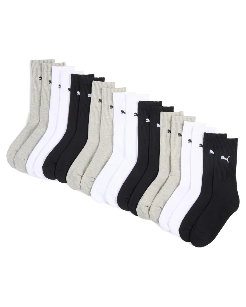 Puma Crew Socken Unisex (9er-Pack), Kleidung Weiß