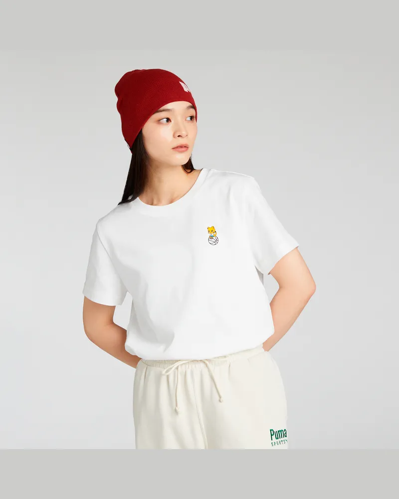 Puma NEKOSAN x HOOPS DYLAN Graphic T-Shirt Unisex, Kleidung, Weiß Weiß