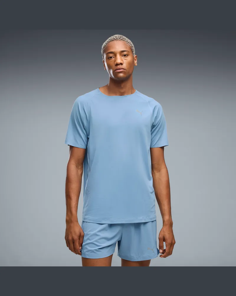 Puma CLOUDSPUN Running-T-Shirt für Herren, Kleidung, Blau Blau