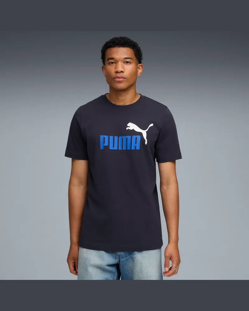 Puma Essentials 2 Colour No. 1 Logo T-Shirt Herren, Kleidung, Blau Blau