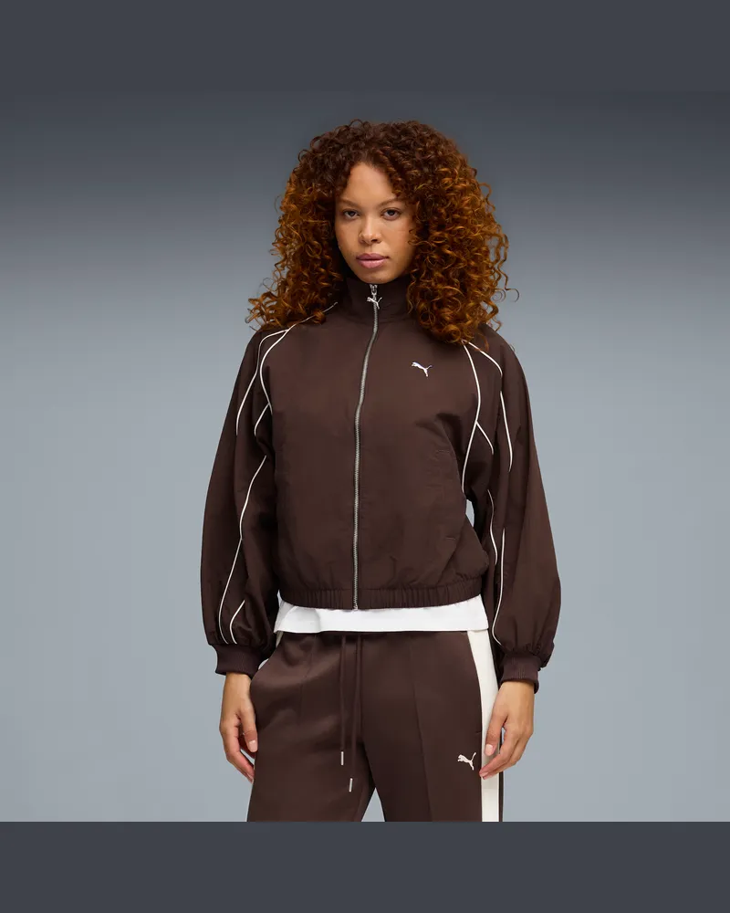 Puma T7 Balloon Jacke Damen, Kleidung, Braun Braun