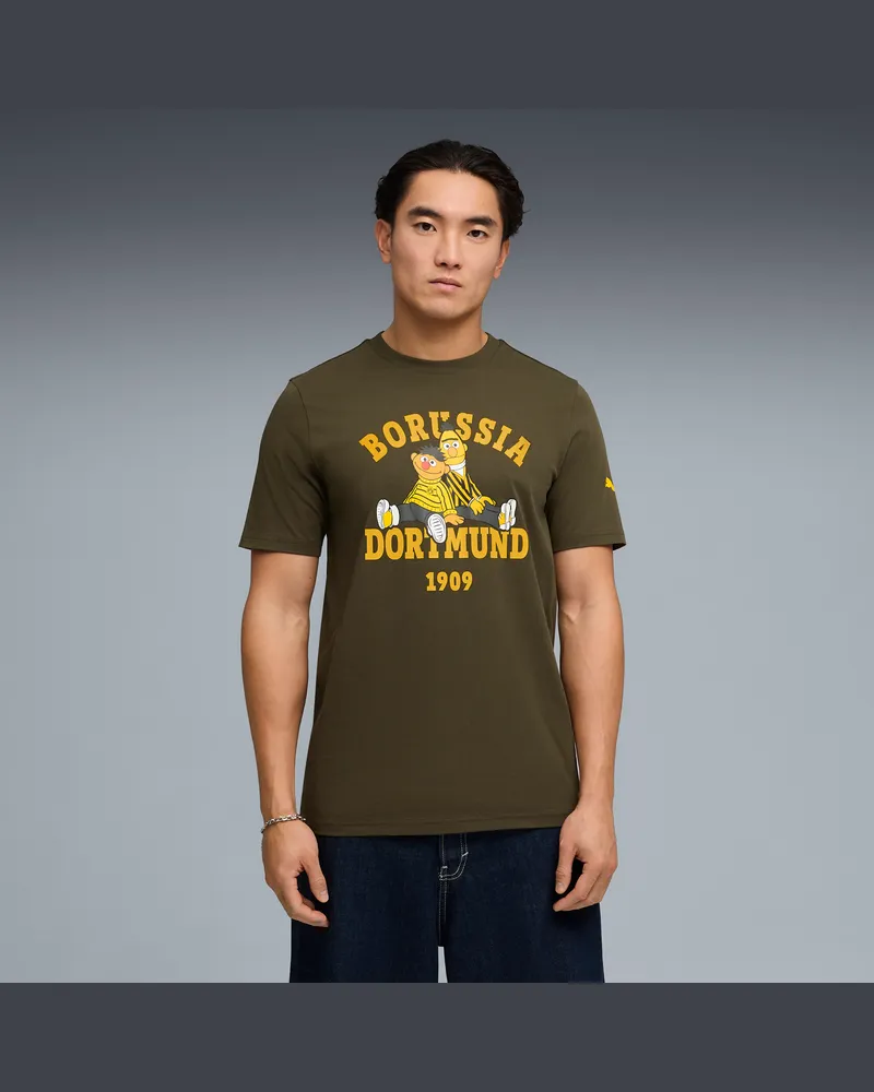 Puma Borussia Dortmund x Sesamstraße T-Shirt Herren, Kleidung, Grün Grün