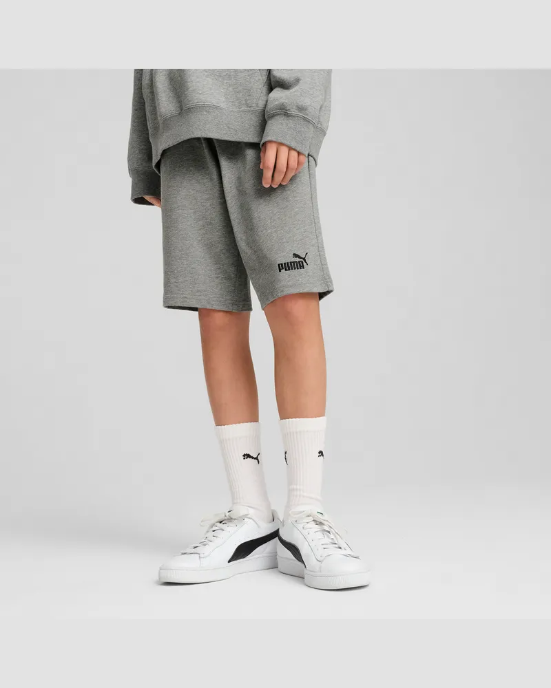 Puma ESS No. 1 Logo Jersey Shorts Teenager, Kleidung, Grau Grau