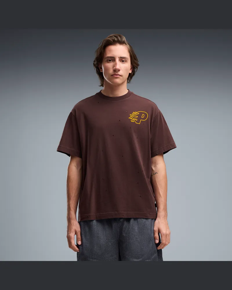 Puma Art Class Oversized T-Shirt Herren, Accessoires, Braun Braun
