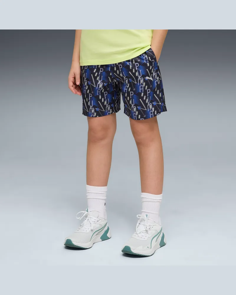 Puma Essentials Training Bedruckte Shorts aus Webstoff Teenager, Kleidung, Blau Blau