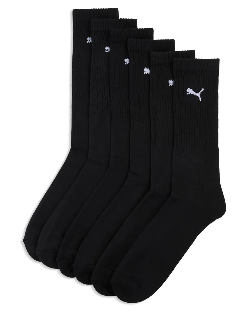 Puma Kurze Crew-Socken Unisex (3er-Pack), Kleidung, Schwarz Schwarz