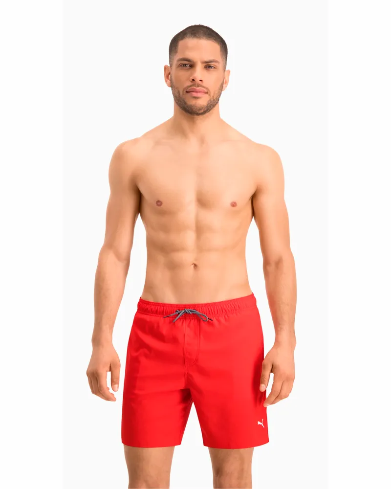 Puma Swim Badeshorts Herren, Kleidung, Rot Rot