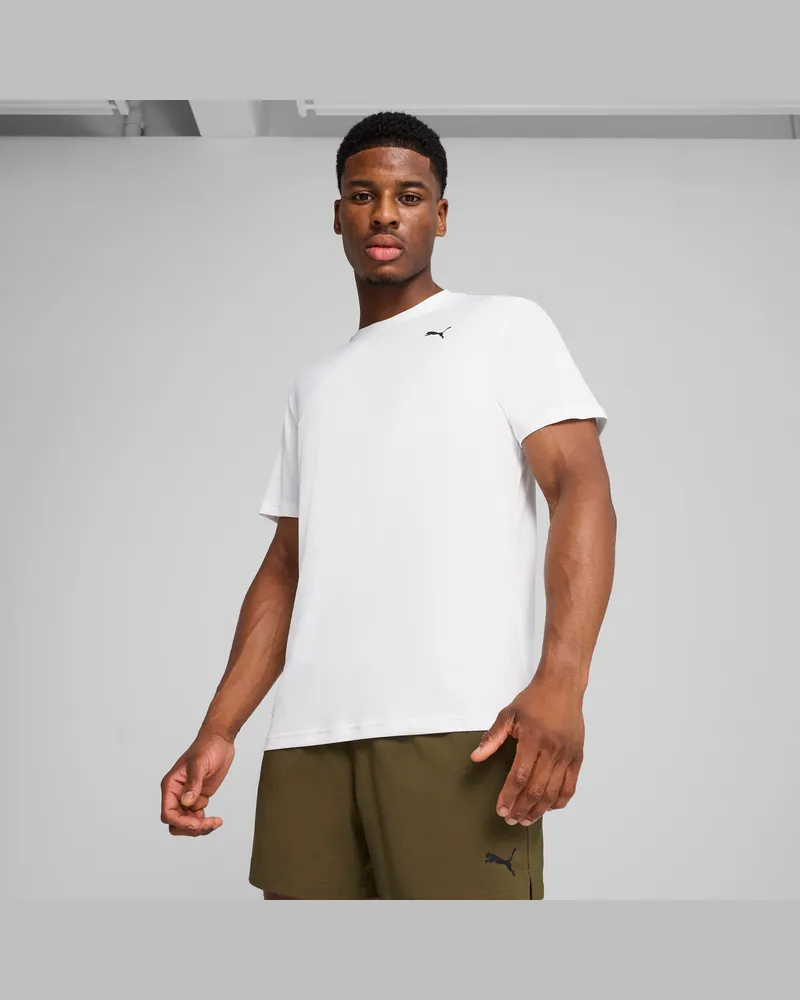 Puma Train All Day Essentials Poly Texture T-Shirt Herren, Kleidung, Weiß Weiß