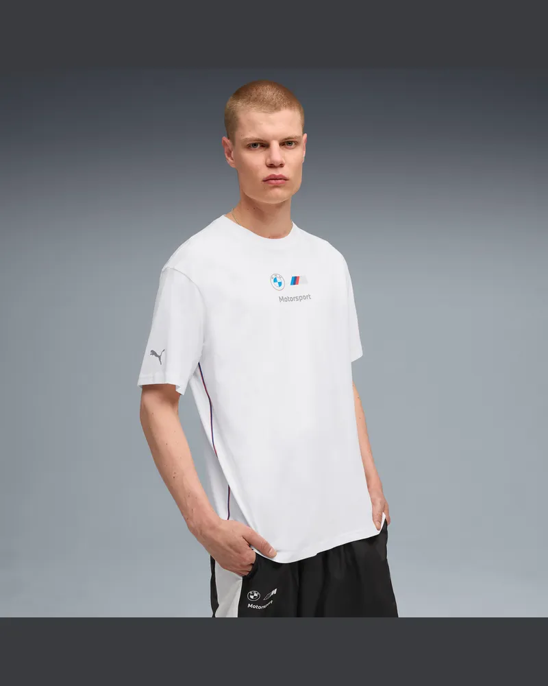 Puma BMW M Motorsport Essentials Logo T-Shirt Herren, Kleidung, Weiß Weiß