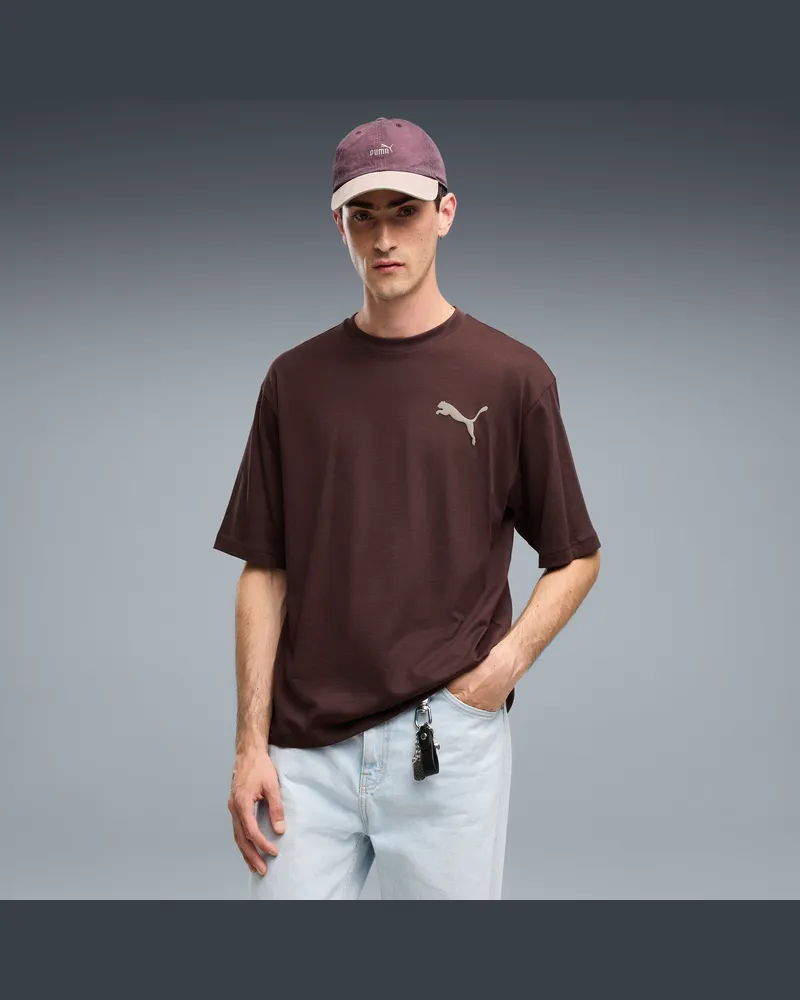 Puma Graphics Boxy Utility T-Shirt Herren, Kleidung, Braun Braun
