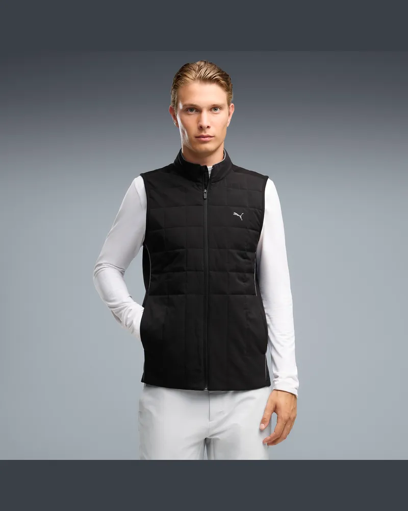 Puma CLOUDSPUN Fleece Hybrid Golfweste Herren, Kleidung, Schwarz Schwarz