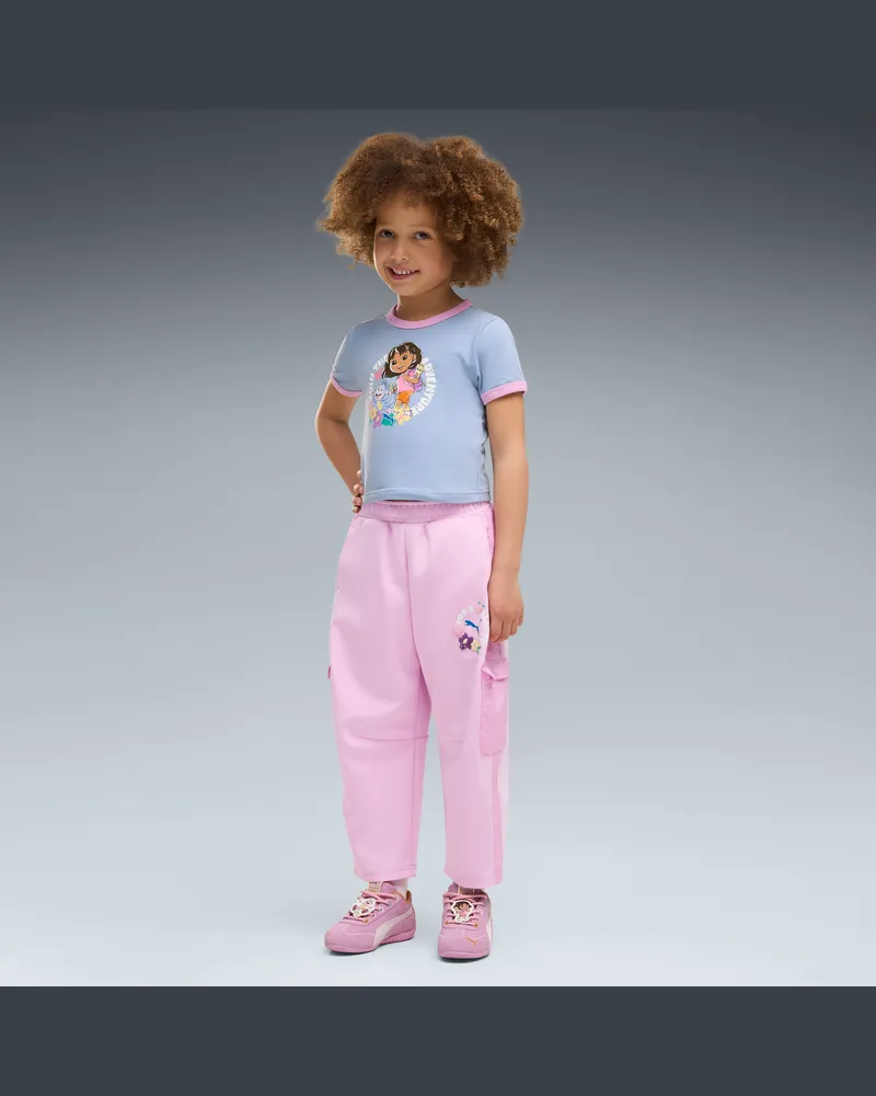 Puma x DORA THE EXPLORER T7 Relaxed Barrel-Hose Kinder, Kleidung, Rosa Rosa