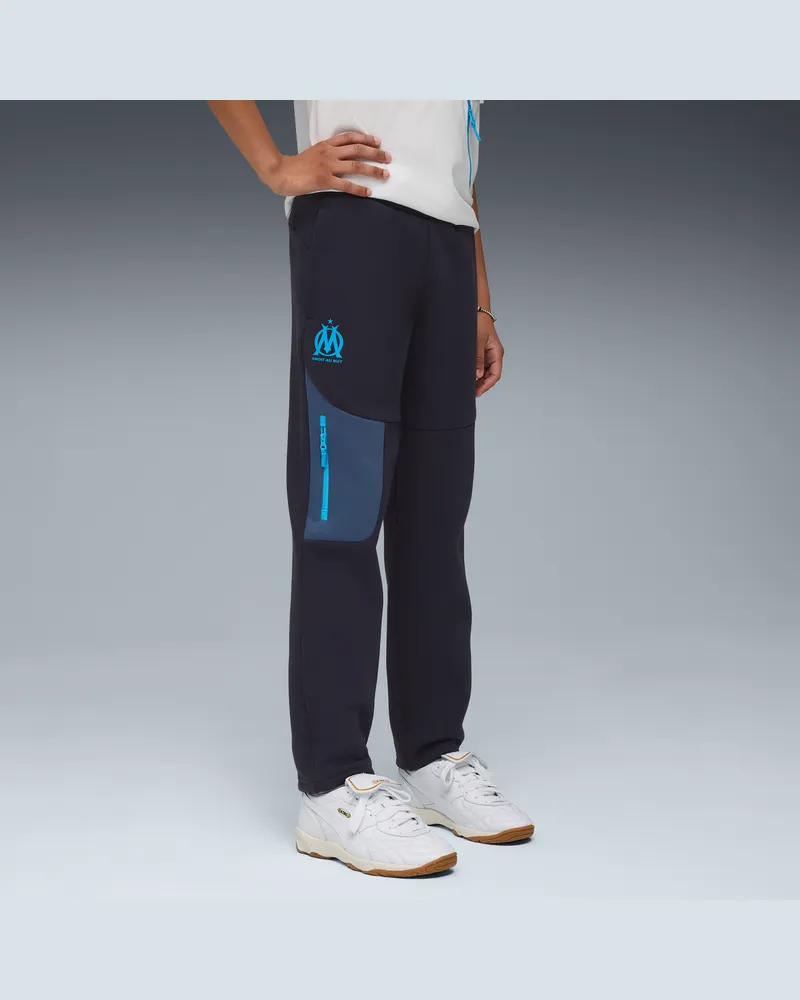 Puma Olympique de Marseille TECH Jogginghose Teenager, Kleidung, Blau Blau