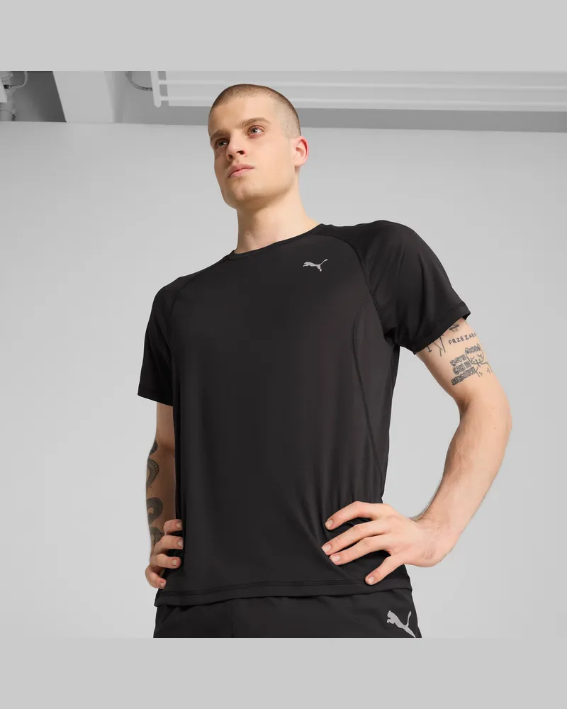 Puma VELOCITY Lauf-T-Shirt Herren, Kleidung, Schwarz Schwarz