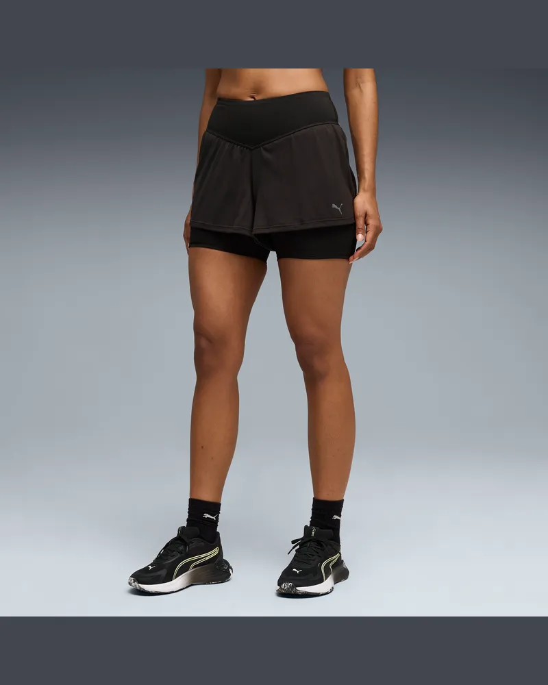 Puma SHAPE 2-in-1-Shorts Damen, Kleidung, Schwarz Schwarz