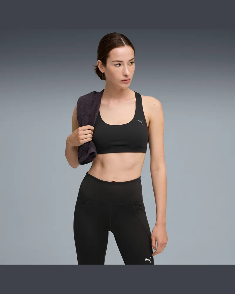Puma CLOUDSPUN Trainings-BH Damen, Kleidung, Schwarz Schwarz