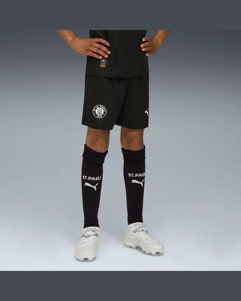 Puma FC St. Pauli 25/26 Shorts Teenager, Kleidung, Schwarz Schwarz